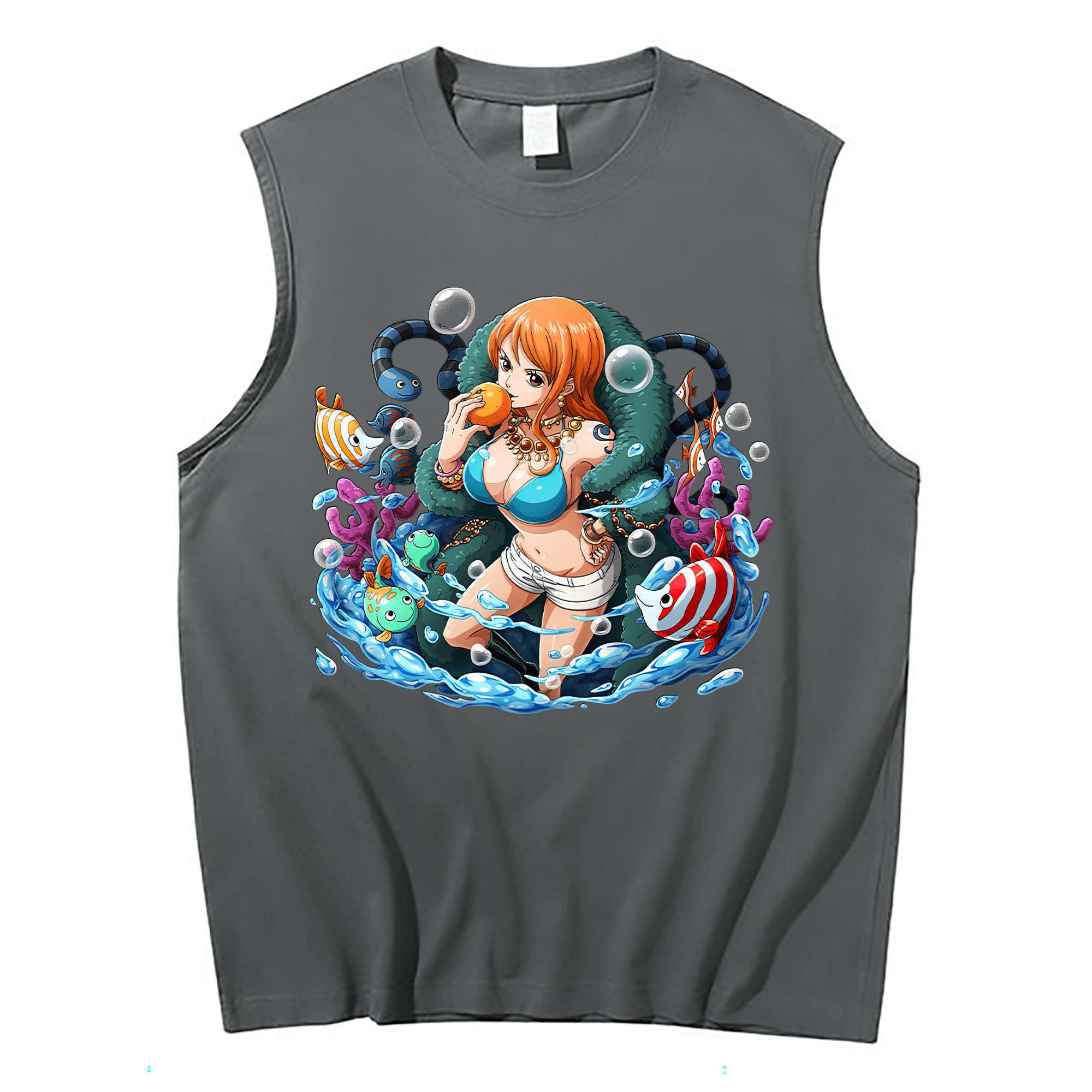 ワンピース ナミ ONE PIECE Nami コットン100％タンクトップ（フロントプリント）